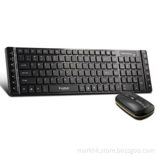 2.4GHz Wireless Combo, 2,402 to 2,480MHz Frequency and 2 AAA Batteries for Keyboard, Mouse